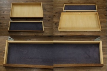 中古　美品　えぞ民芸家具製作所　インテリアえぞ(EZO)　ナラ材　グレースシリーズ　クラシカルで落ち着いた雰囲気が魅力的なライティングビューロー85　定価約236000円相当　(R-080422)