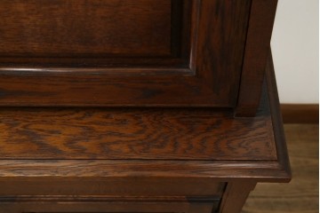 中古　美品　えぞ民芸家具製作所　インテリアえぞ(EZO)　ナラ材　グレースシリーズ　クラシカルで落ち着いた雰囲気が魅力的なライティングビューロー85　定価約236000円相当　(R-080422)