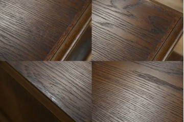 中古　美品　えぞ民芸家具製作所　インテリアえぞ(EZO)　ナラ材　グレースシリーズ　クラシカルで落ち着いた雰囲気が魅力的なライティングビューロー85　定価約236000円相当　(R-080422)