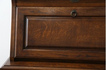 中古　美品　えぞ民芸家具製作所　インテリアえぞ(EZO)　ナラ材　グレースシリーズ　クラシカルで落ち着いた雰囲気が魅力的なライティングビューロー85　定価約236000円相当　(R-080422)