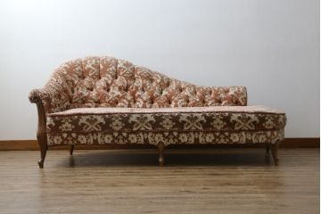 中古　美品　maruni(マルニ木工)　優雅な佇まいが魅力的な2Pソファ(2人掛けソファ、3P、二人掛け、三人掛け、シェーズロング、カウチソファ、長椅子、長イス)(定価約30万円)(R-080423)