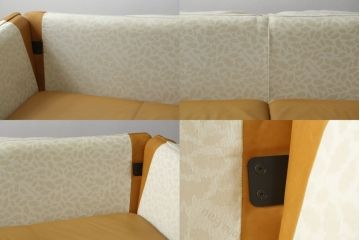 中古　展示品　美品　イタリア製　IDC大塚家具取り扱い　POLTRONA FRAU(ポルトローナ・フラウ)　Jean-Marie Massaud(ジャン・マリー・マッソー)デザイン　John-John(ジョン・ジョン)　本革(レザー)　モダンで高級感のあるおしゃれな3Pソファ(三人掛け、3人掛け)(定価約260万円)(R-080424)