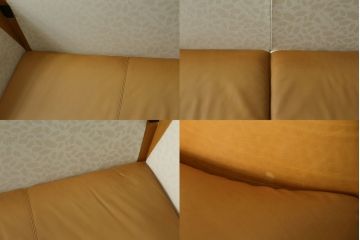 中古　展示品　美品　イタリア製　IDC大塚家具取り扱い　POLTRONA FRAU(ポルトローナ・フラウ)　Jean-Marie Massaud(ジャン・マリー・マッソー)デザイン　John-John(ジョン・ジョン)　本革(レザー)　モダンで高級感のあるおしゃれな3Pソファ(三人掛け、3人掛け)(定価約260万円)(R-080424)