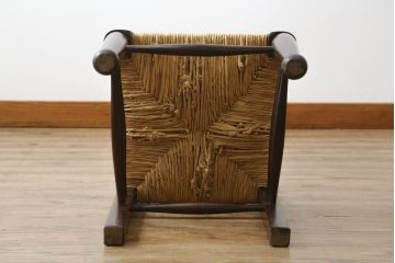 和製ビンテージ　松本民芸家具　ラダーバックがお洒落なラッシチェア(ダイニングチェア、椅子、イス、ヴィンテージ)(R-080427)