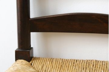 和製ビンテージ　松本民芸家具　ラダーバックがお洒落なラッシチェア2脚セット(ダイニングチェア、椅子、イス、ヴィンテージ、バラ売り可能)(R-080428)