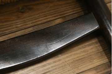 和製ビンテージ　松本民芸家具　ラダーバックがお洒落なラッシチェア2脚セット(ダイニングチェア、椅子、イス、ヴィンテージ、バラ売り可能)(R-080428)
