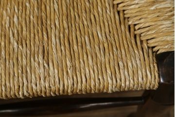 和製ビンテージ　松本民芸家具　ラダーバックがお洒落なラッシチェア2脚セット(ダイニングチェア、椅子、イス、ヴィンテージ、バラ売り可能)(R-080428)