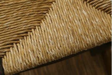 和製ビンテージ　松本民芸家具　ラダーバックがお洒落なラッシチェア2脚セット(ダイニングチェア、椅子、イス、ヴィンテージ、バラ売り可能)(R-080428)