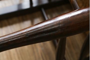 和製ビンテージ　松本民芸家具　ラダーバックがお洒落なラッシチェア2脚セット(ダイニングチェア、椅子、イス、ヴィンテージ、バラ売り可能)(R-080428)