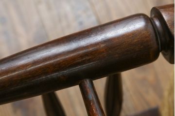 和製ビンテージ　松本民芸家具　ラダーバックがお洒落なラッシチェア2脚セット(ダイニングチェア、椅子、イス、ヴィンテージ、バラ売り可能)(R-080428)