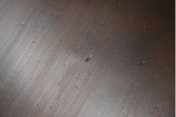 中古　美品　松本民芸家具　丸みを帯びたフォルムが可愛らしい三脚スツール(丸椅子、イス、板座チェア、花台、飾り台)(R-080429)