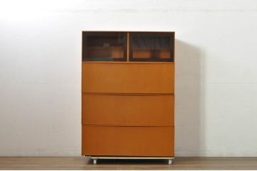 中古　美品　arflex(アルフレックス)　COMPOSER(コンポーザー)　シンプルで洗練されたデザインが魅力的なキャビネット(収納棚、戸棚、サイドボード)(定価約30万円)(R-080434)