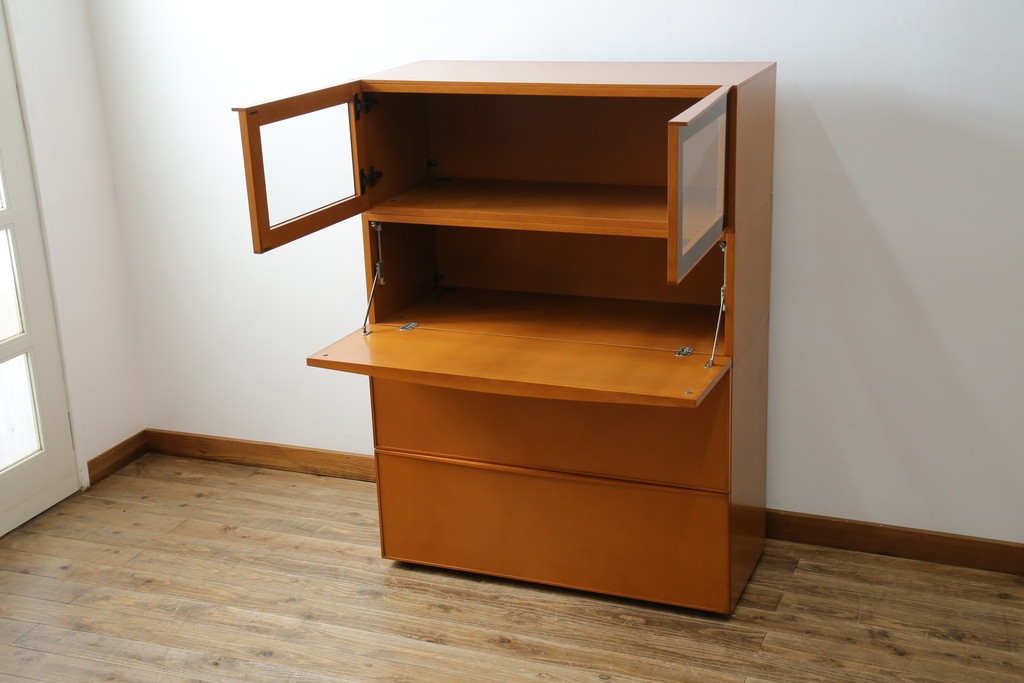 中古　美品　arflex(アルフレックス)　COMPOSER(コンポーザー)　シンプルで洗練されたデザインが魅力的なキャビネット　定価約30万円　(R-080434)