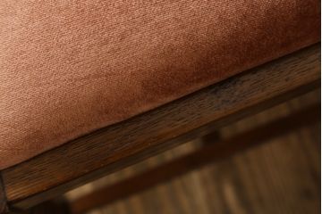 イギリスアンティーク　オーク材　ツイストレッグがクラシカルでおしゃれな雰囲気を醸し出すDチェア(椅子、イス、ダイニングチェア、リビングチェア、アームレスチェア、英国)(R-080436)