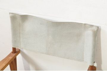 ビンテージ家具　スウェード生地　使いこまれた風合いが趣溢れる折り畳みのディレクターズチェア2脚セット(椅子、イス、アームチェア、ヴィンテージ、バラ売り可能)(R-080437)