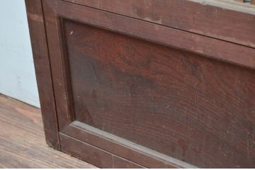 アンティーク建具　上手物!!　腰板欅(ケヤキ)材　風情のある佇まいが魅力的な格子戸2枚セット(建具、引き戸)(R-080440)