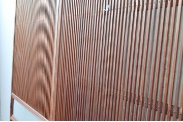 アンティーク建具　どこか懐かしい雰囲気を醸し出す裏障子付き格子戸2枚セット(引き戸、障子戸)(R-080441)