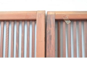 アンティーク建具　風情のある佇まいが魅力的な裏障子付き格子戸4枚セット(引き戸、障子戸)(R-080442)