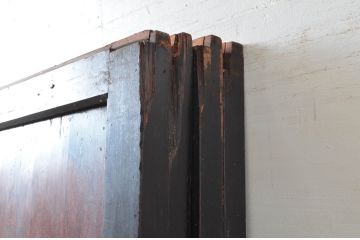 アンティーク建具　いぶされた味わいが魅力的な漆塗り板戸4枚セット(引き戸)(R-080444)