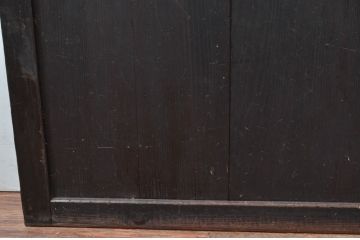 アンティーク建具　和モダンテイストのお部屋づくりに取り入れたい格子帯戸2枚セット(引き戸、格子戸)(R-080447)