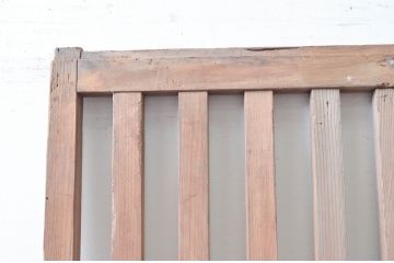 アンティーク建具　和モダンな空間づくりにおすすめの荒格子戸1枚(引き戸)(R-080449)