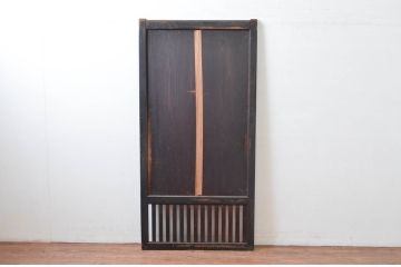 アンティーク建具　上質な和の空間づくりに活躍する無双付き板戸1枚(引き戸)(R-080450)