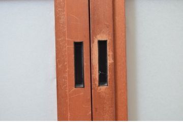 アンティーク建具　和の空間づくりにおすすめの擦り上げ幅狭障子戸4枚セット(擦り上げ障子戸、擦上障子戸、雪見障子戸、引き戸)(R-080451)