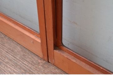 アンティーク建具　和の空間づくりにおすすめの擦り上げ幅狭障子戸4枚セット(擦り上げ障子戸、擦上障子戸、雪見障子戸、引き戸)(R-080451)