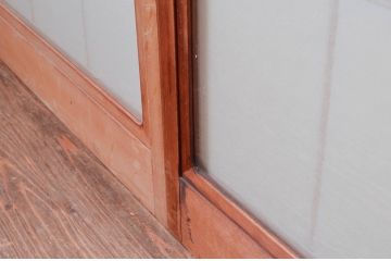 アンティーク建具　和の空間づくりにおすすめの擦り上げ幅狭障子戸4枚セット(擦り上げ障子戸、擦上障子戸、雪見障子戸、引き戸)(R-080451)