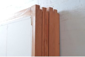アンティーク建具　和の空間づくりにおすすめの擦り上げ幅狭障子戸4枚セット(擦り上げ障子戸、擦上障子戸、雪見障子戸、引き戸)(R-080451)