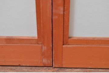 アンティーク建具　和の空間づくりにおすすめの擦り上げ幅狭障子戸4枚セット(擦り上げ障子戸、擦上障子戸、雪見障子戸、引き戸)(R-080452)