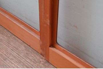 アンティーク建具　和の空間づくりにおすすめの擦り上げ幅狭障子戸4枚セット(擦り上げ障子戸、擦上障子戸、雪見障子戸、引き戸)(R-080452)