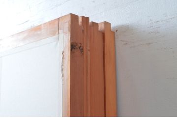 アンティーク建具　和の空間づくりにおすすめの擦り上げ幅狭障子戸4枚セット(擦り上げ障子戸、擦上障子戸、雪見障子戸、引き戸)(R-080452)