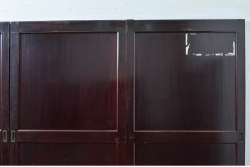 アンティーク建具　和モダンな空間を演出する帯戸4枚セット(引き戸、板戸)(R-080453)
