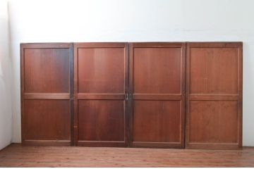 アンティーク建具　和モダンな空間を演出する帯戸4枚セット(引き戸、板戸)(R-080453)