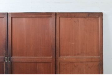 アンティーク建具　和モダンな空間を演出する帯戸4枚セット(引き戸、板戸)(R-080453)