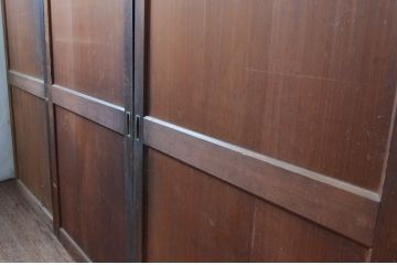 アンティーク建具　和モダンな空間を演出する帯戸4枚セット(引き戸、板戸)(R-080453)