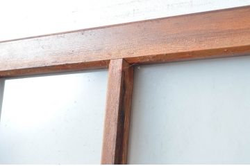 アンティーク建具　ペイント仕上げ限定　大正ロマンな雰囲気を盛り上げるガラス戸2枚セット(引き戸)(R-080454)