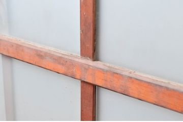アンティーク建具　ペイント仕上げ限定　大正ロマンな雰囲気を盛り上げるガラス戸2枚セット(引き戸)(R-080454)