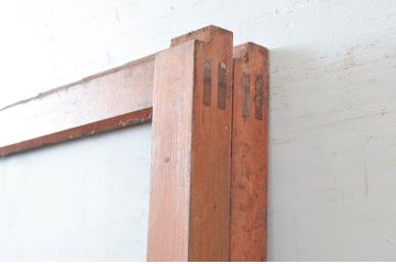 アンティーク建具　ペイント仕上げ限定　大正ロマンな雰囲気を盛り上げるガラス戸2枚セット(引き戸)(R-080454)