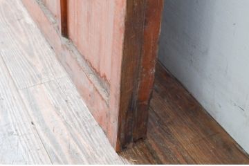 アンティーク建具　ペイント仕上げ限定　大正ロマンな雰囲気を盛り上げるガラス戸2枚セット(引き戸)(R-080454)