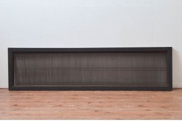 アンティーク建具　上手物　整然と並んだ格子が美しい筬欄間1枚(オサランマ、明り取り)(R-080455)