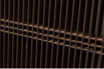 アンティーク建具　凝ったデザインが魅力的な組子欄間1枚(明かり取り、明り取り)(R-080456)