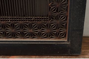 アンティーク建具　凝ったデザインが魅力的な組子欄間1枚(明かり取り、明り取り)(R-080456)