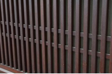 アンティーク建具　和の趣溢れるガラス入り格子帯戸3枚セット(引き戸、格子戸)(R-080458)
