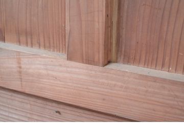 アンティーク建具　温かみのある古い木味が素敵な引き戸1枚(板戸)(R-080462)