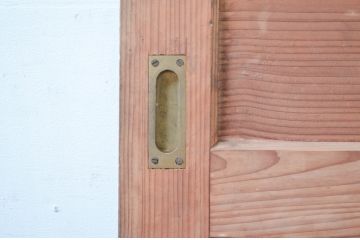 アンティーク建具　温かみのある古い木味が素敵な引き戸1枚(板戸)(R-080462)