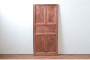 アンティーク建具　温かみのある古い木味が素敵な引き戸1枚(板戸)(R-080462)