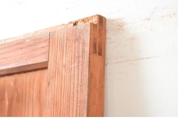 アンティーク建具　温かみのある古い木味が素敵な引き戸1枚(板戸)(R-080462)