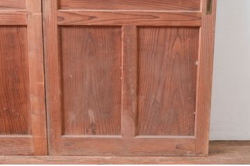 アンティーク建具　温かみのある古い木味が素敵な引き戸2枚セット(板戸)(R-080463)